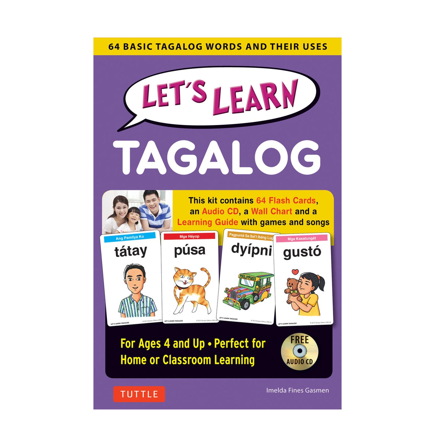 Let's Learn Tagalog Kit - 64 Tagalog flashcards An audio CD and streamable online audio