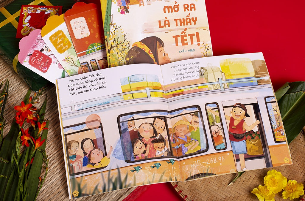 Bilingual set: Open to See Tết (South Vietnam) | Set Mở ra là thấy Tết (phiên bản miền Nam - song ngữ) |