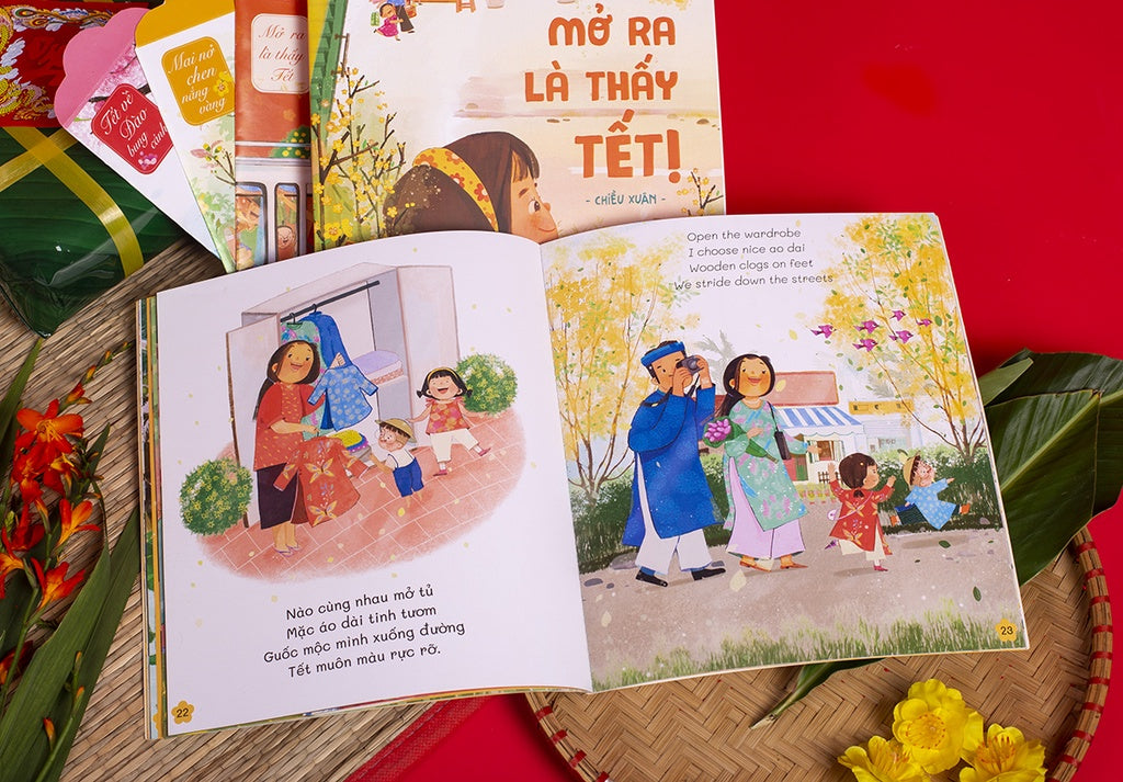 Bilingual set: Open to See Tết (South Vietnam) | Set Mở ra là thấy Tết (phiên bản miền Nam - song ngữ) |