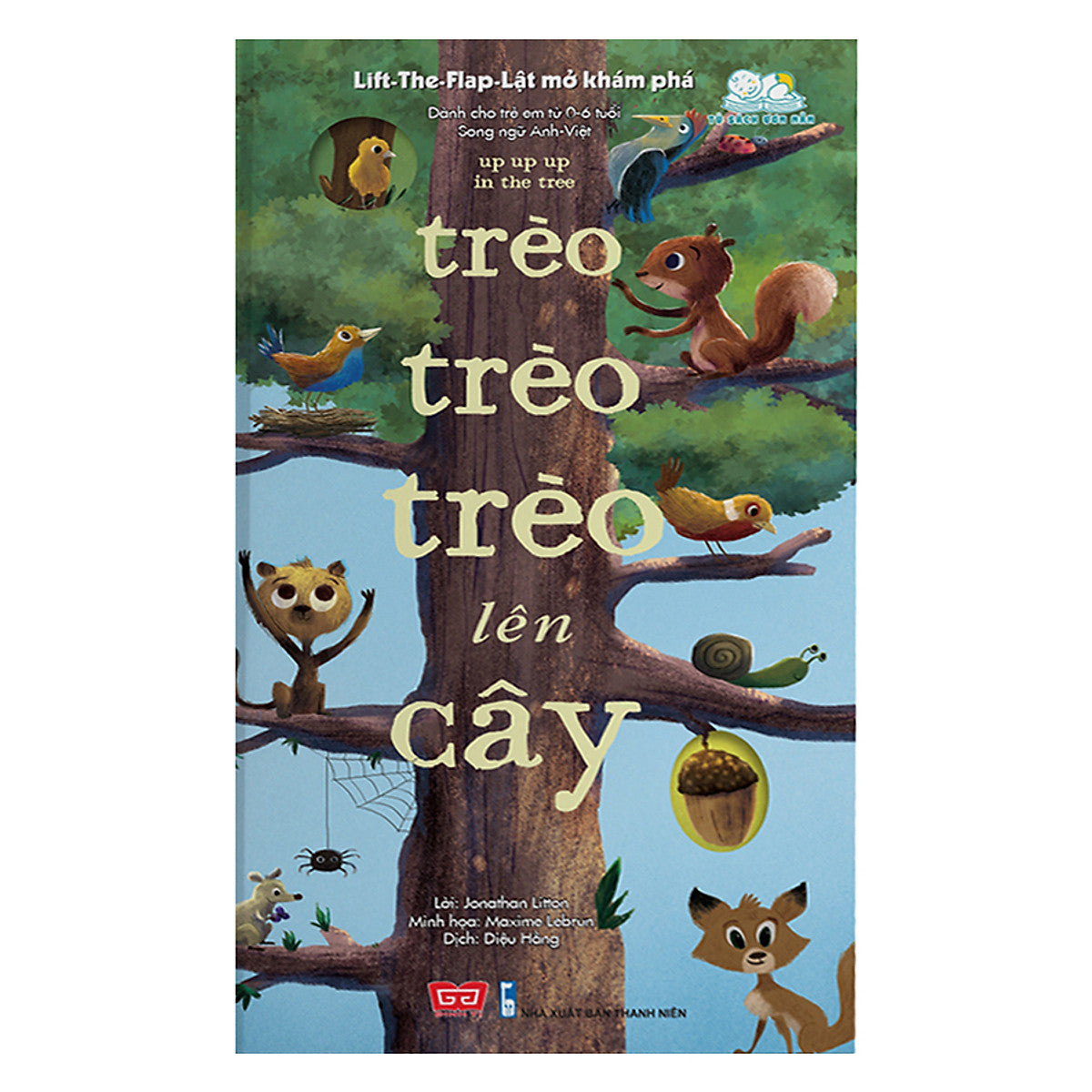 Bilingual Up Up Up In The Tree - Lift-the-flap | Trèo Trèo Trèo Lên Cây - song ngữ