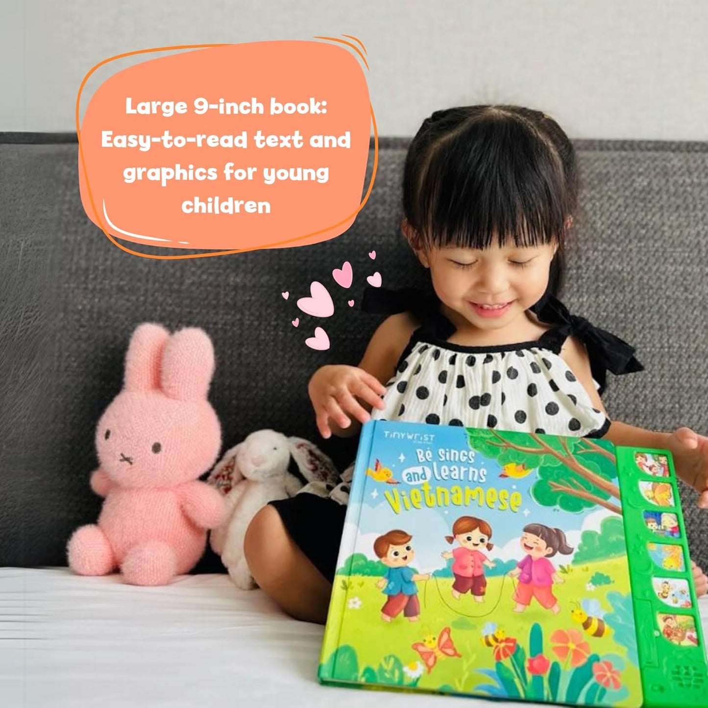 Bé Sings and Learns Vietnamese – Interactive Bilingual Music Book for Babies, Toddlers & Kids | Vietnamese-English Learning Toy | Northern & Southern Accents