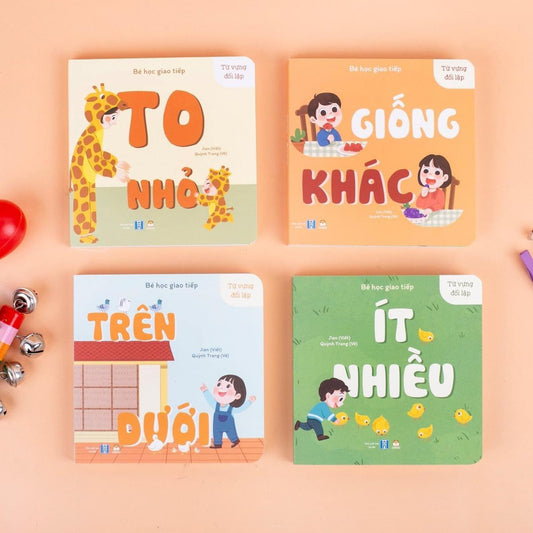 Bilingual Let's Talk Series: Opposites, 4-book set | BÉ HỌC GIAO TIẾP - Từ Vựng Đối Lập, bộ 4 cuốn, Song Ngữ