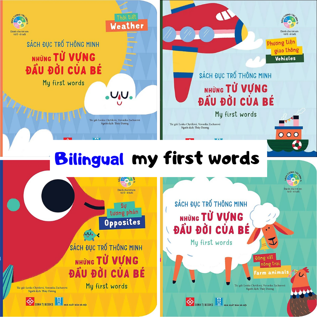 My First Words 4-book series| Những Từ Vựng Đầu Đời Của Bé: bộ 4 cuốn