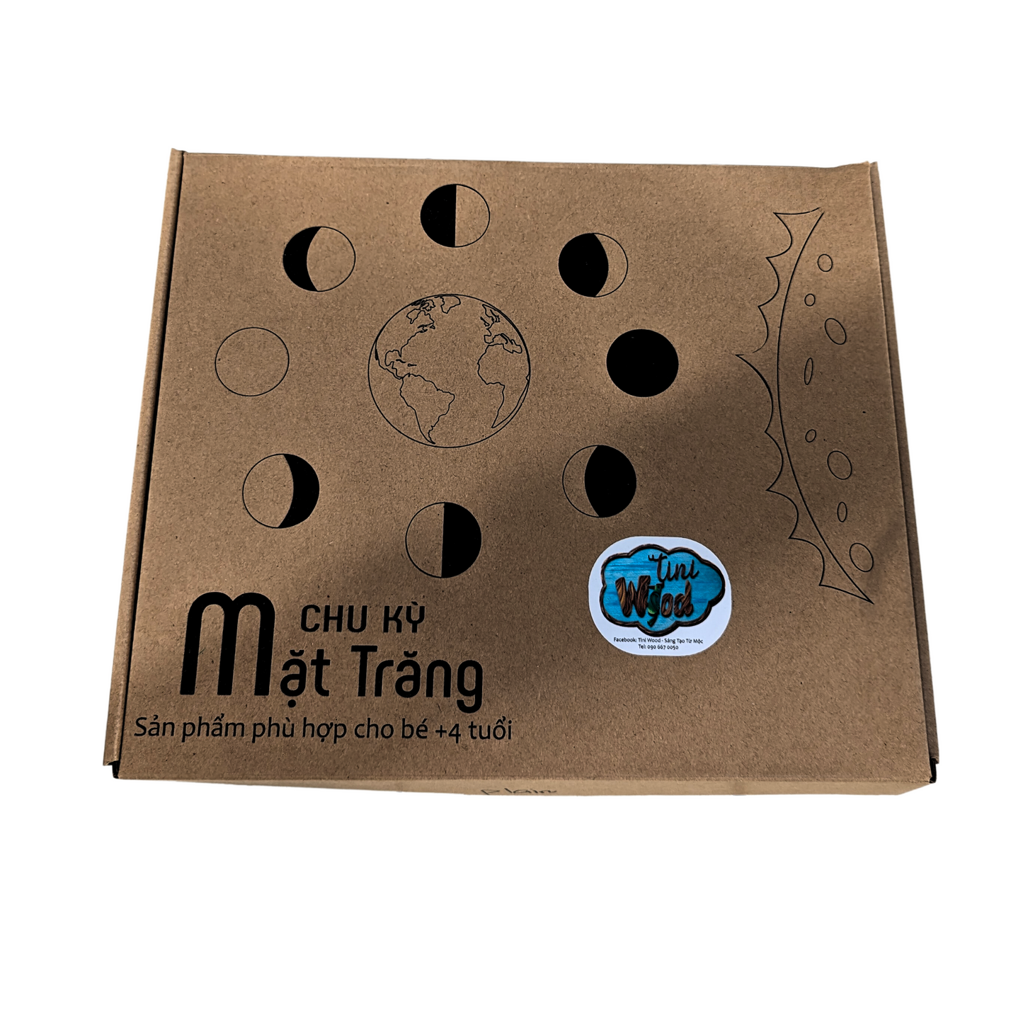 Moon Phases Wooden Puzzle | Trò Chơi Ghép Hình Chu Kỳ Mặt Trăng