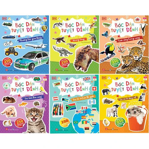 Combo Bóc dán tuyệt đỉnh 6 cuốn | Sticker book combo: 6 books