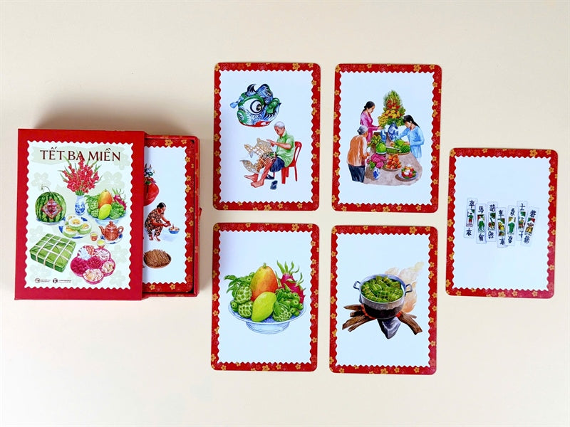 Bilingual Tet in 3 Regions Cultural Card Set | Bộ Hộp Thẻ Tết Ba Miền: song ngữ