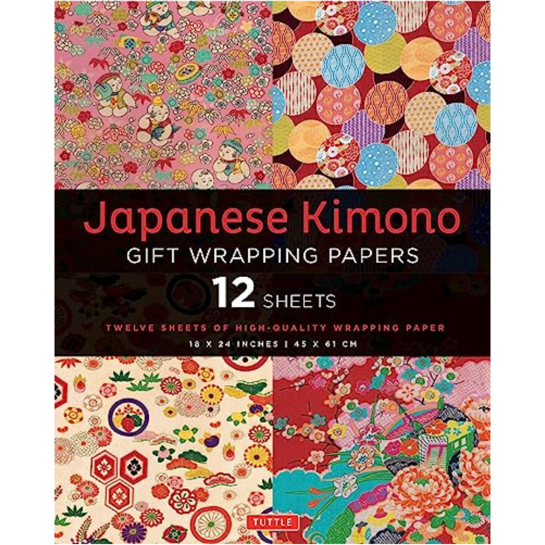 Japanese Kimono Gift Wrapping Papers - 12 Sheets 18 x 24 inch (45 x 61 cm) Wrapping Paper