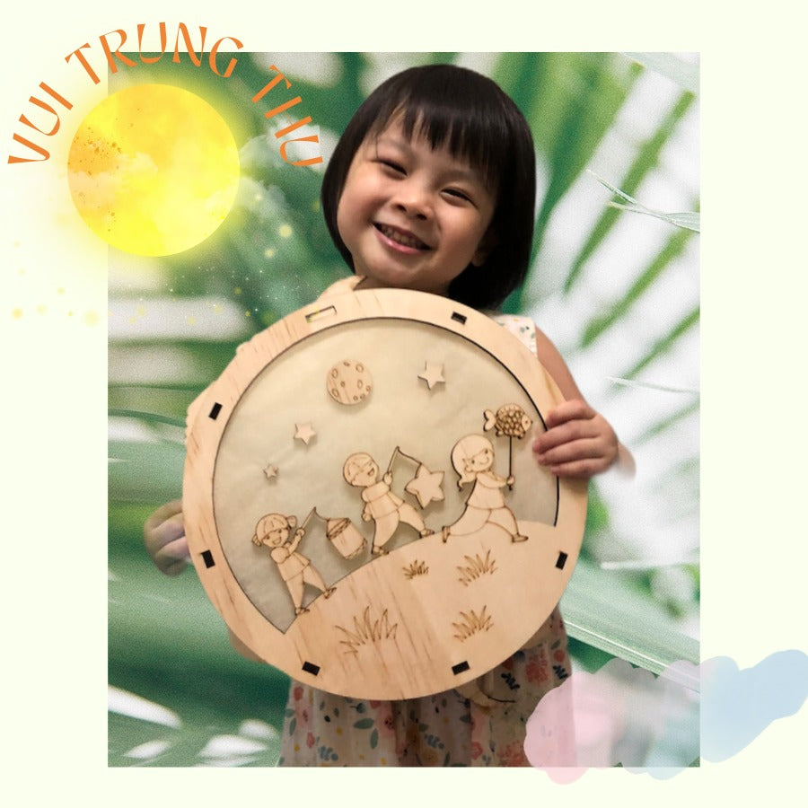 Mid-autumn Festival Wooden Lantern Kit | Lồng Đèn Trung Thu bằng Gỗ