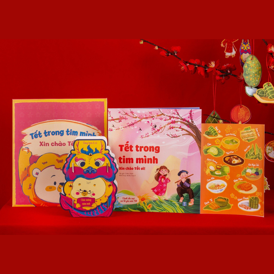 Set sách Tết Trong Tim Mình - sách kèm phong bì và set quà tặng | Tet in Our Hearts