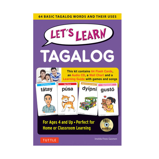 Let's Learn Tagalog Kit - 64 Tagalog flashcards An audio CD and streamable online audio