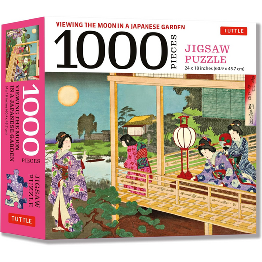 Viewing the Moon Japanese Garden- 1000 Piece Jigsaw Puzzle
