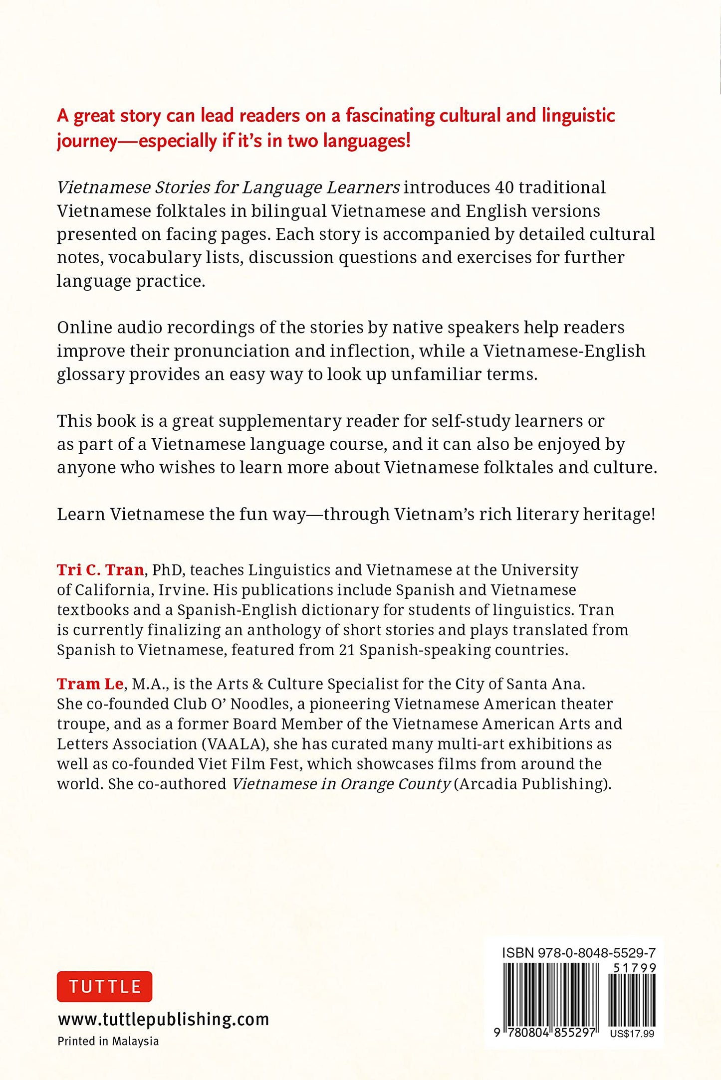 Vietnamese Stories for Language Learners: Traditional Folktales in Vietnamese and English (Free Online Audio)